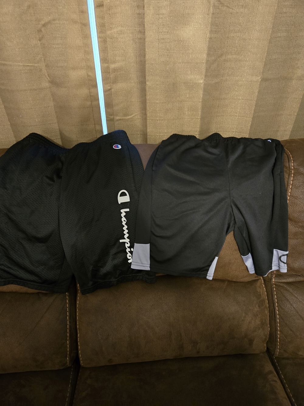 Champion Black Athletic Shorts with Logo